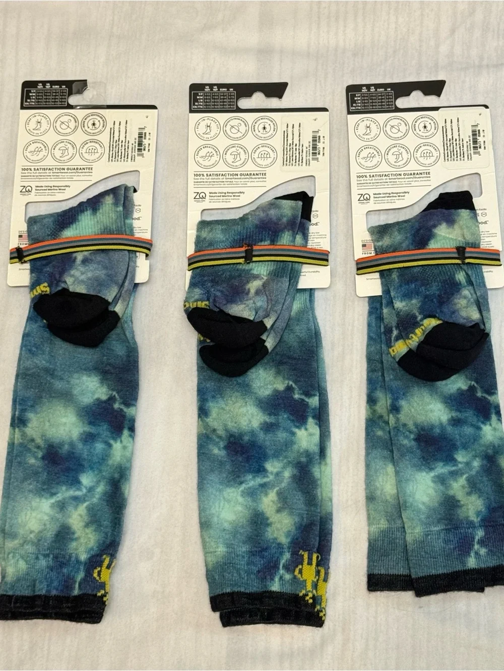 Smartwool Junior Ski Over Calf Zero Cushion Socks Lot of 3 Unisex Medium New